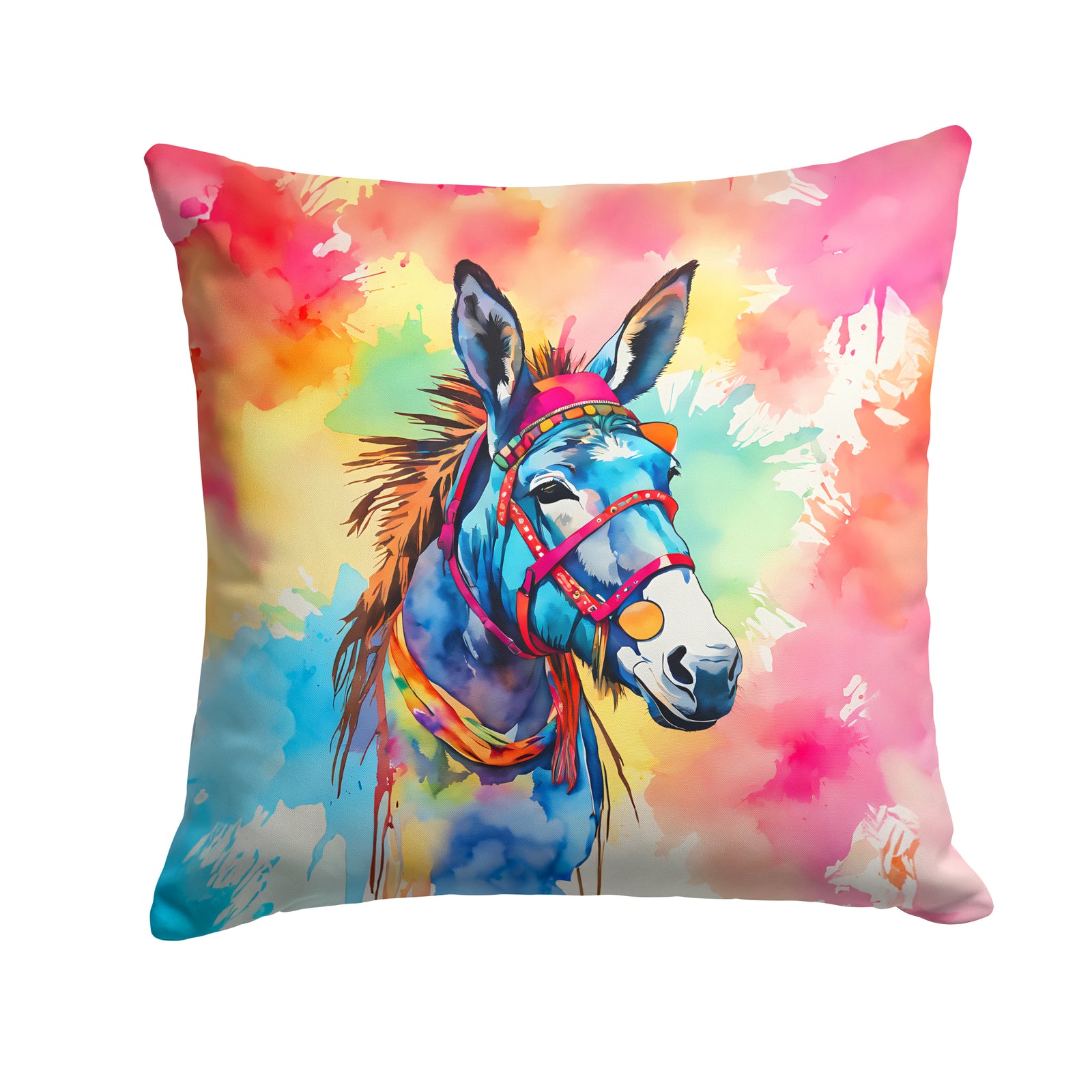 Buy this Hippie Animal Donkey Throw Pillow