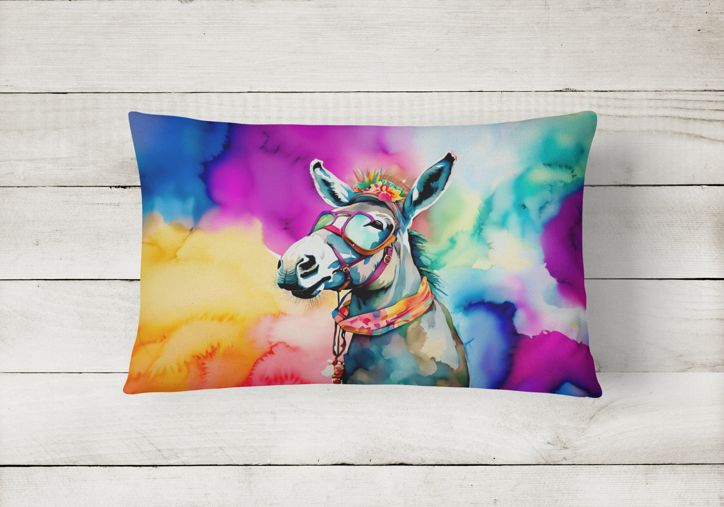 Buy this Hippie Animal Donkey Throw Pillow