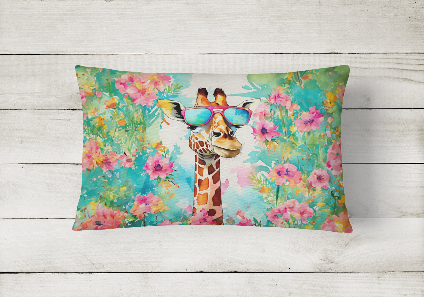 Buy this Hippie Animal Giraffe Throw Pillow