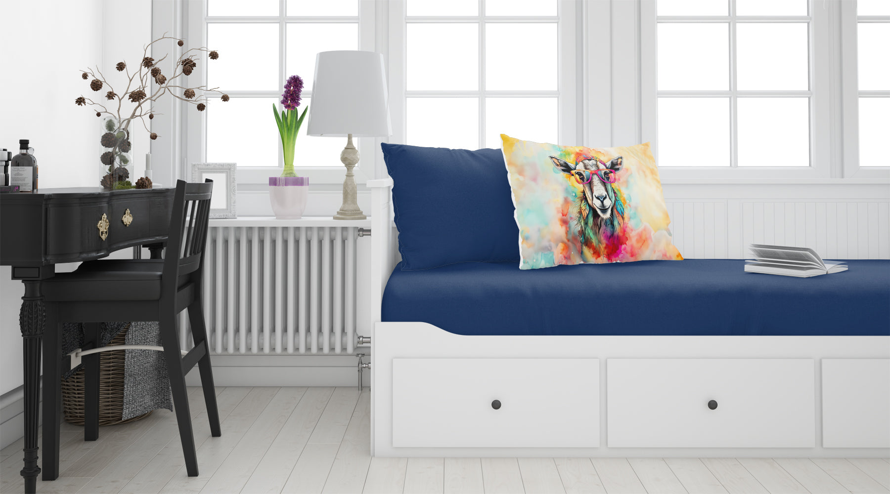 Hippie Animal Goat Standard Pillowcase