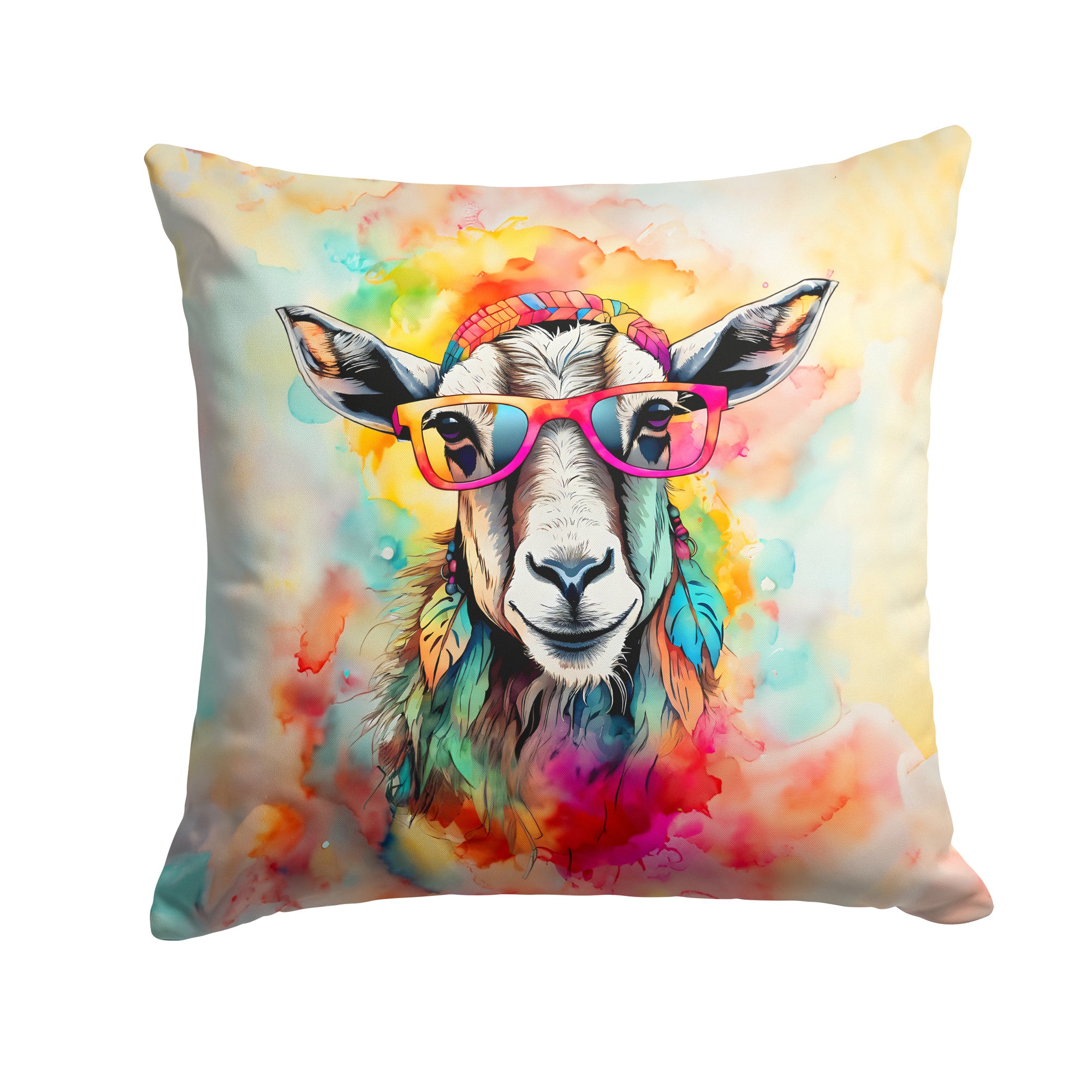 Buy this Hippie Animal Goat Throw Pillow