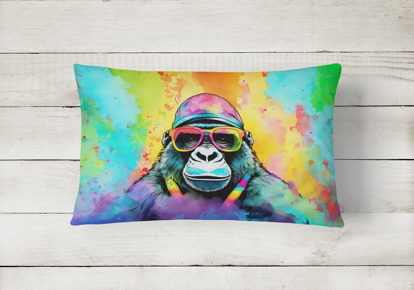 Buy this Hippie Animal Gorilla Throw Pillow