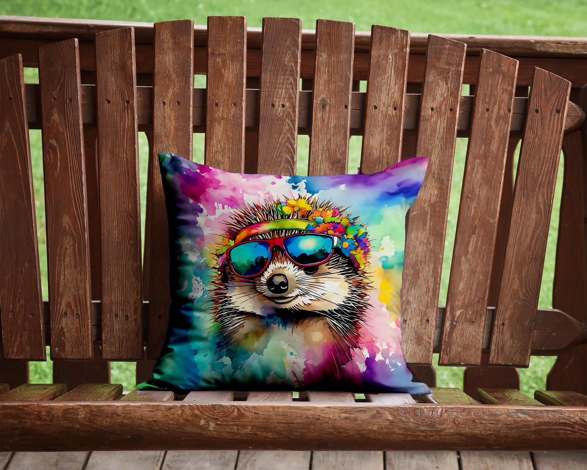 Buy this Hippie Animal Hedgehog Throw Pillow