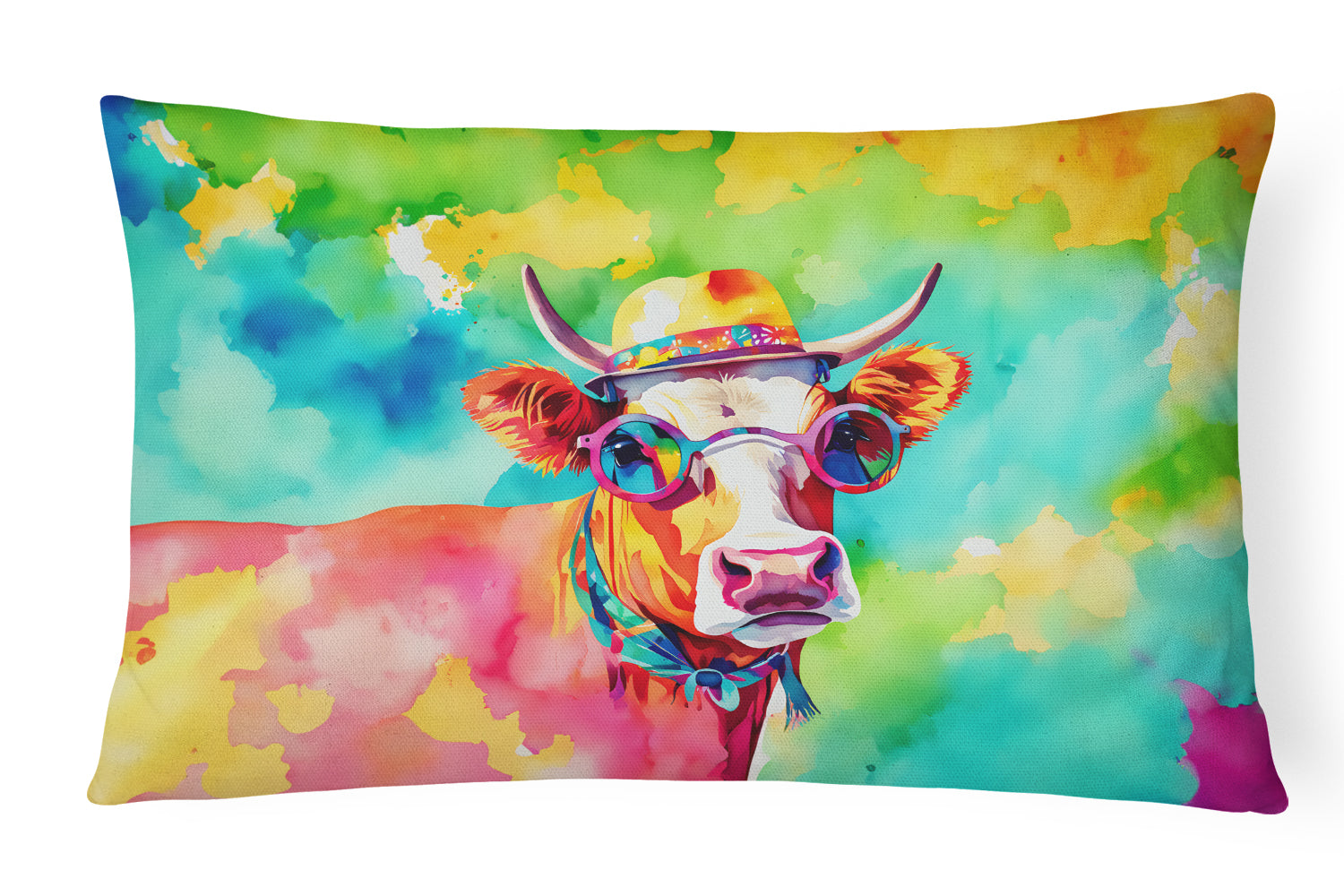 Buy this Hippie Animal Malvi Cow Throw Pillow