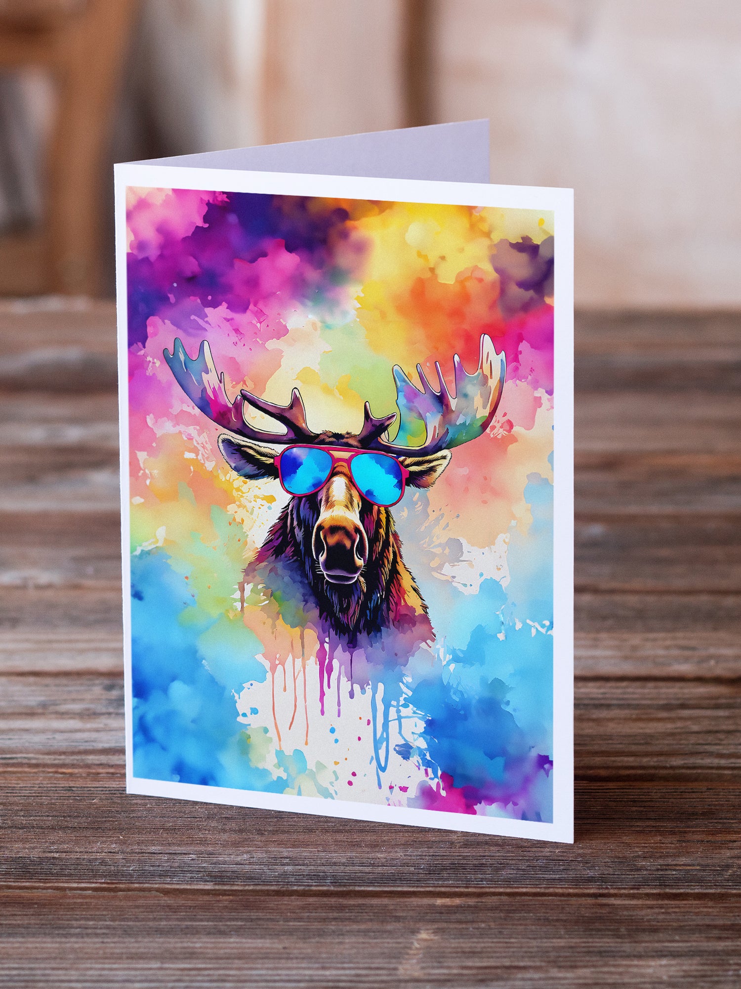 Buy this Hippie Animal Moose Greeting Cards Pack of 8