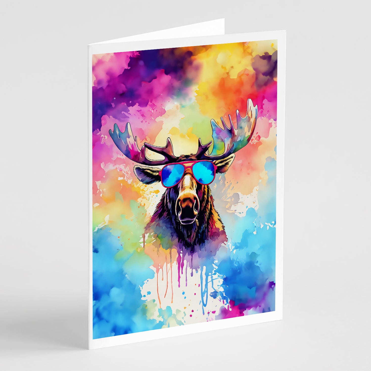 Buy this Hippie Animal Moose Greeting Cards Pack of 8