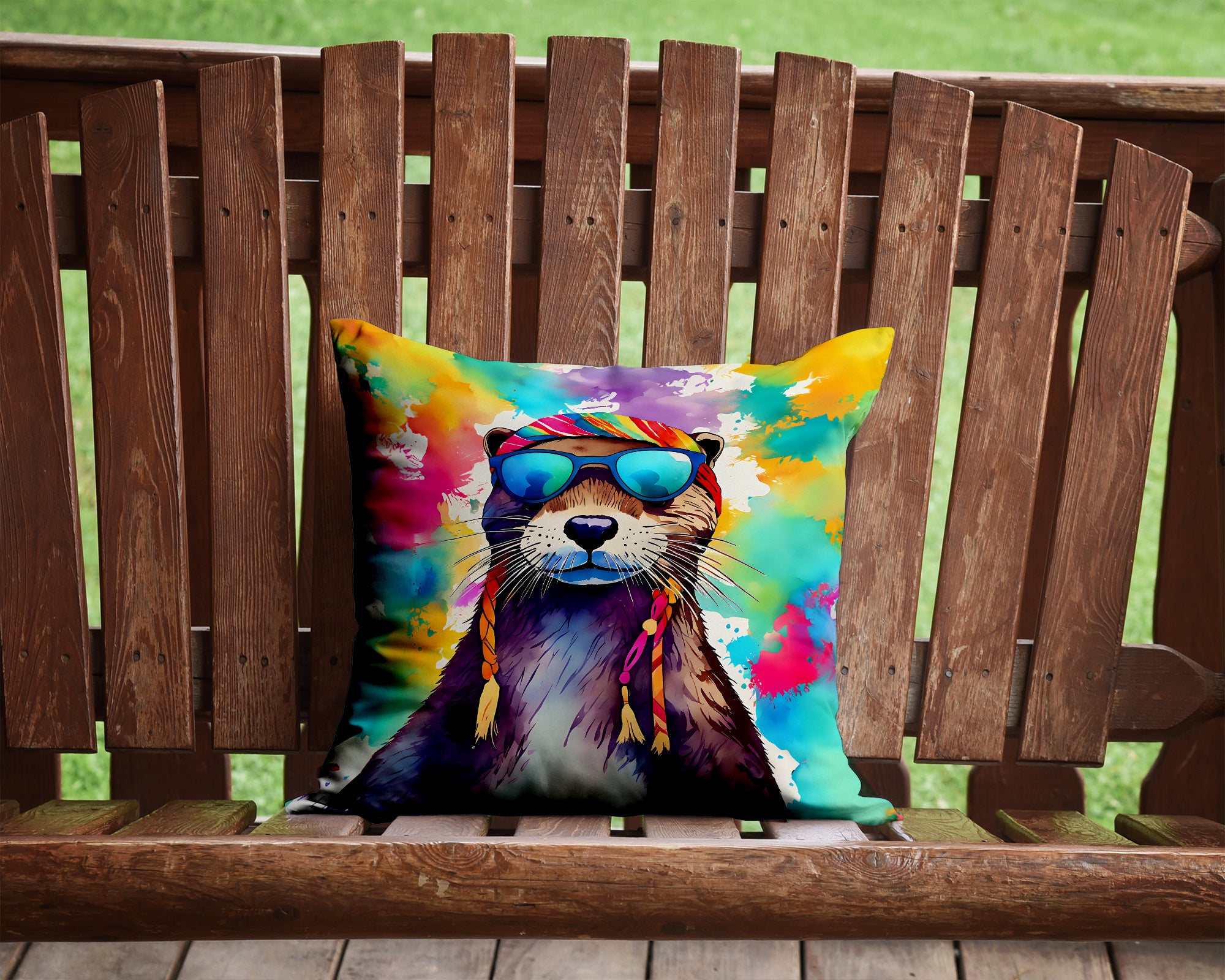 Buy this Hippie Animal Otter Throw Pillow