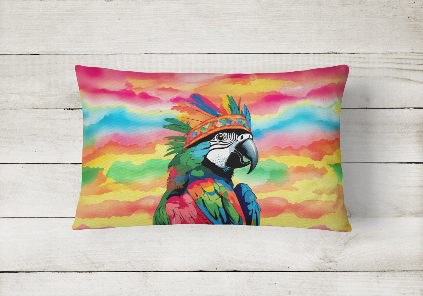 Buy this Hippie Animal Parrot Throw Pillow