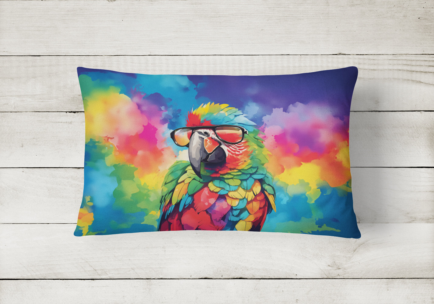 Hippie Animal Parrot Throw Pillow