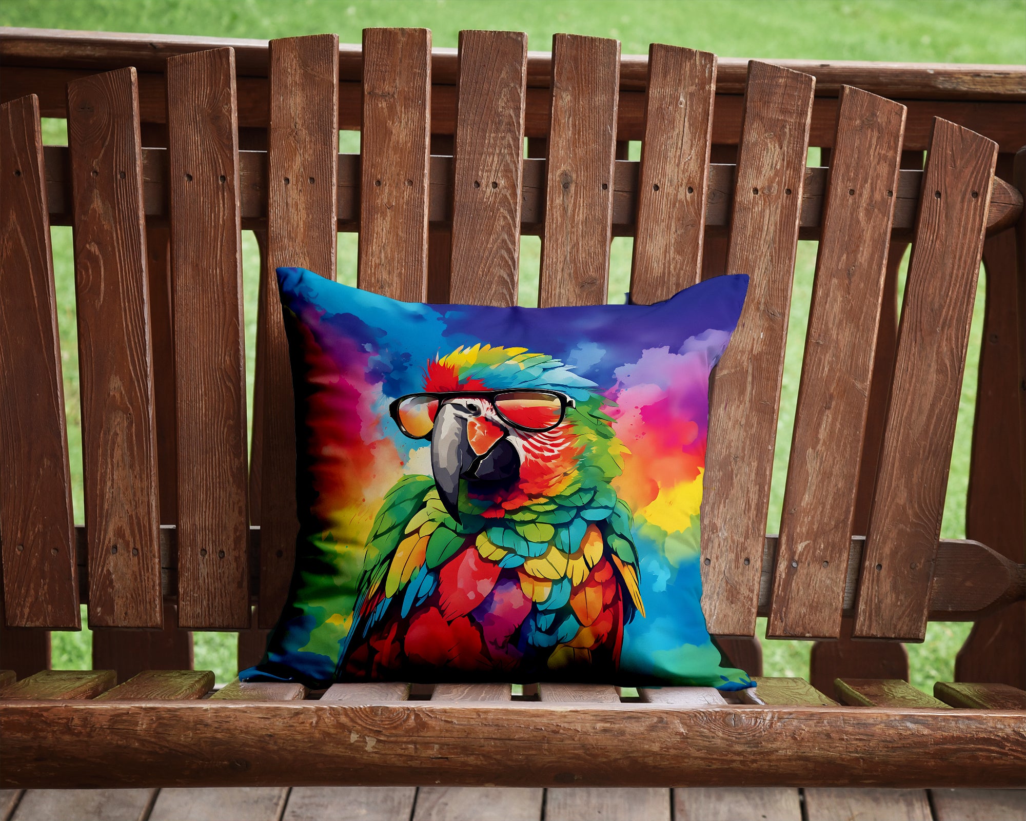 Hippie Animal Parrot Throw Pillow