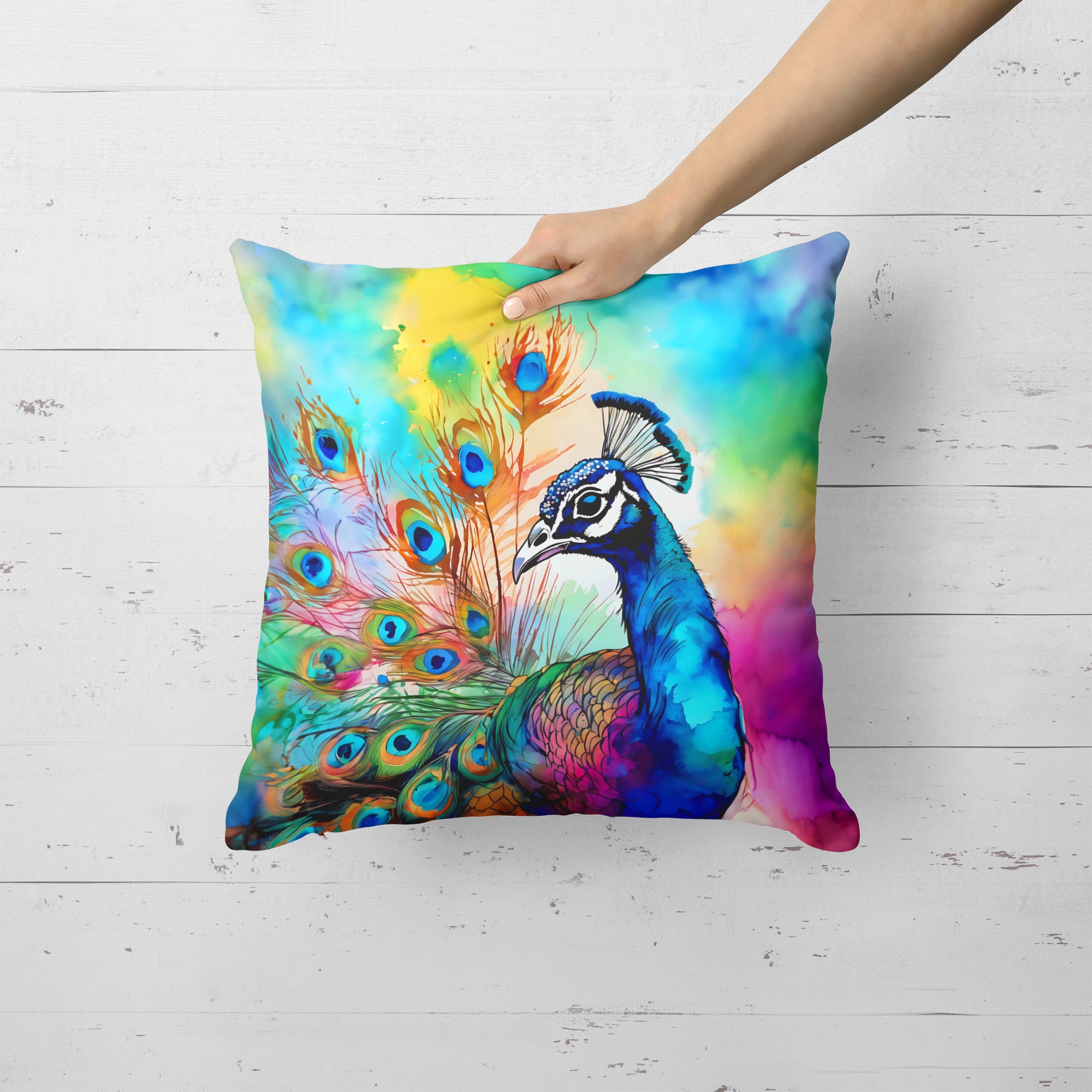 Buy this Hippie Animal Peacock Throw Pillow