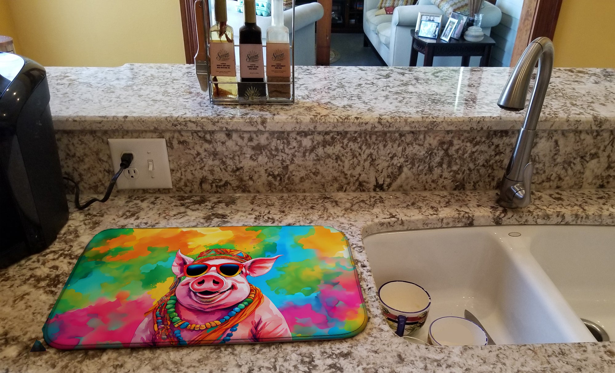 Buy this Hippie Animal Pig Dish Drying Mat