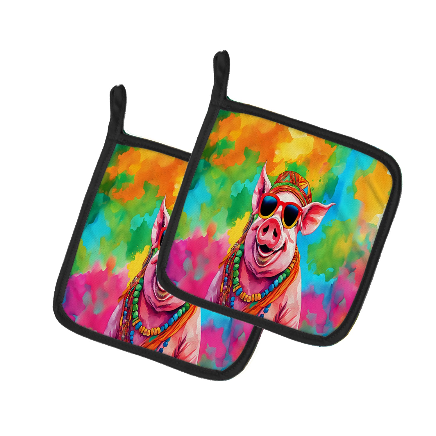 Buy this Hippie Animal Pig Pair of Pot Holders