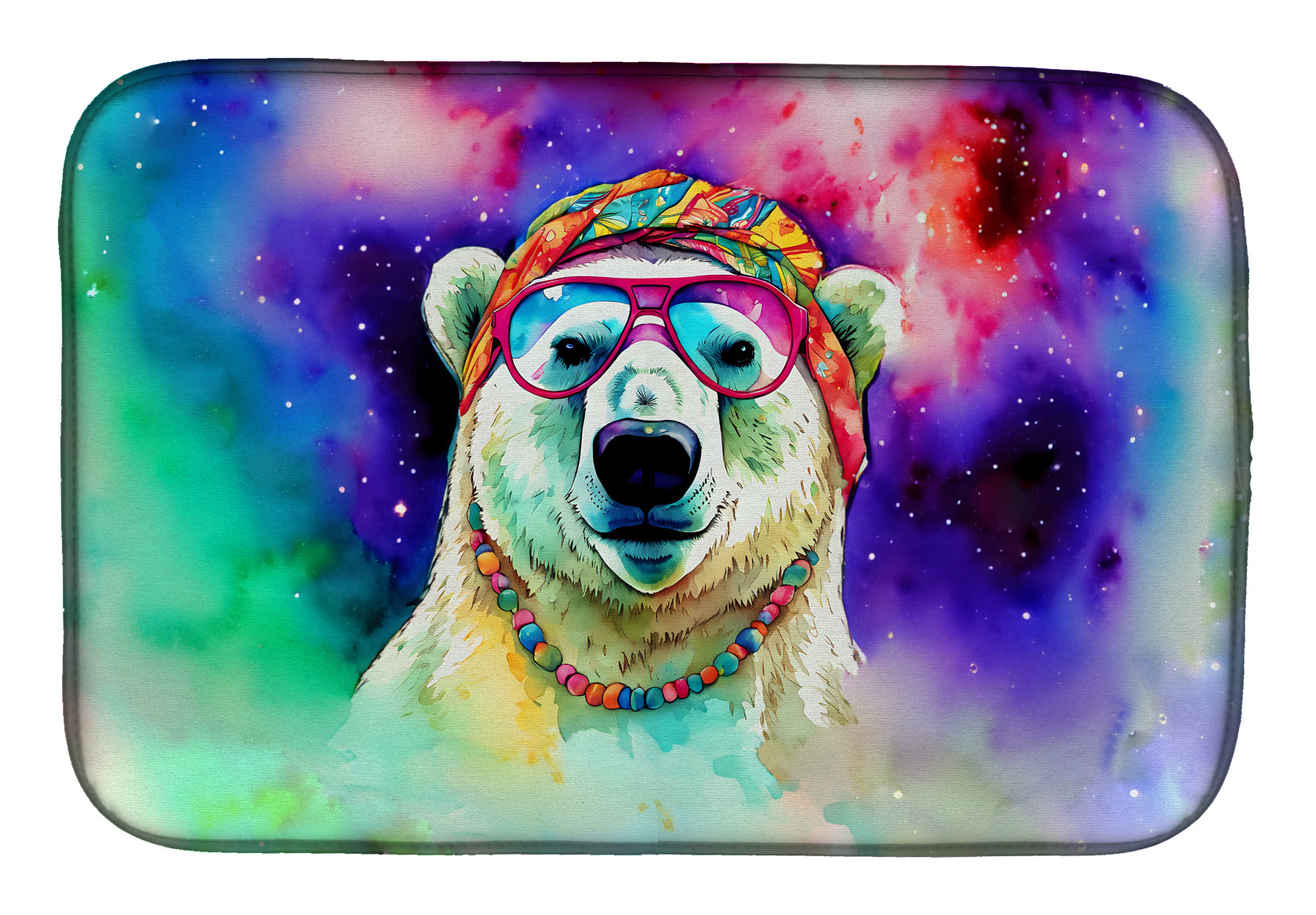 Buy this Hippie Animal Polar Bear Dish Drying Mat