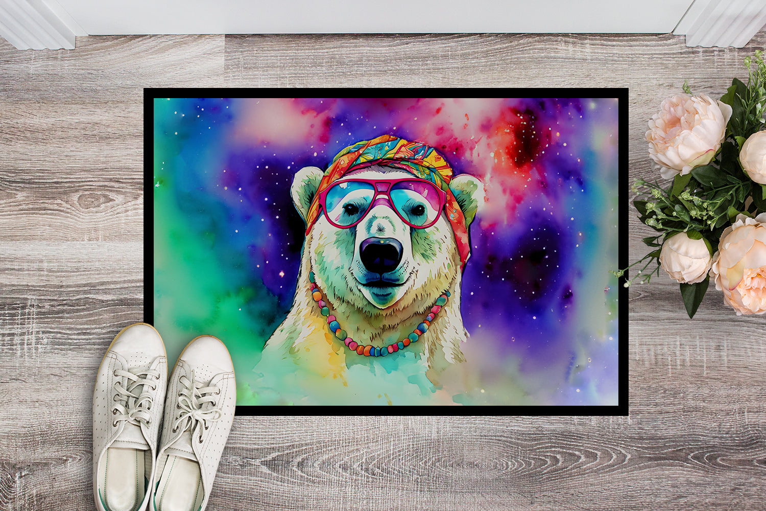 Hippie Animal Polar Bear Doormat