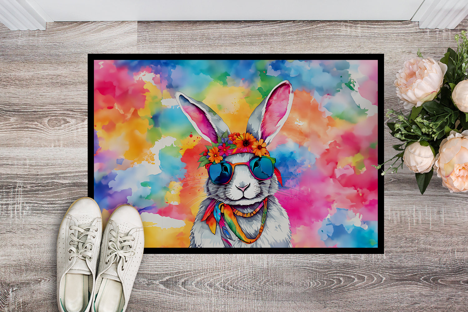 Hippie Animal Rabbit Doormat