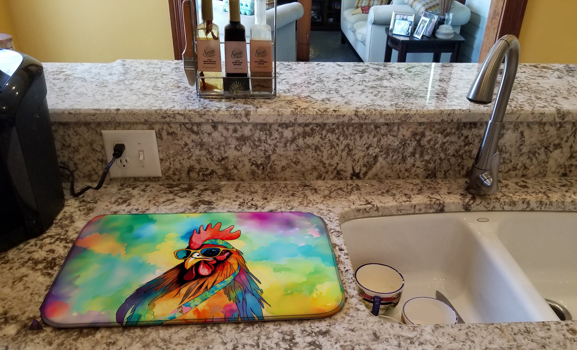 Buy this Hippie Animal Rooster Dish Drying Mat