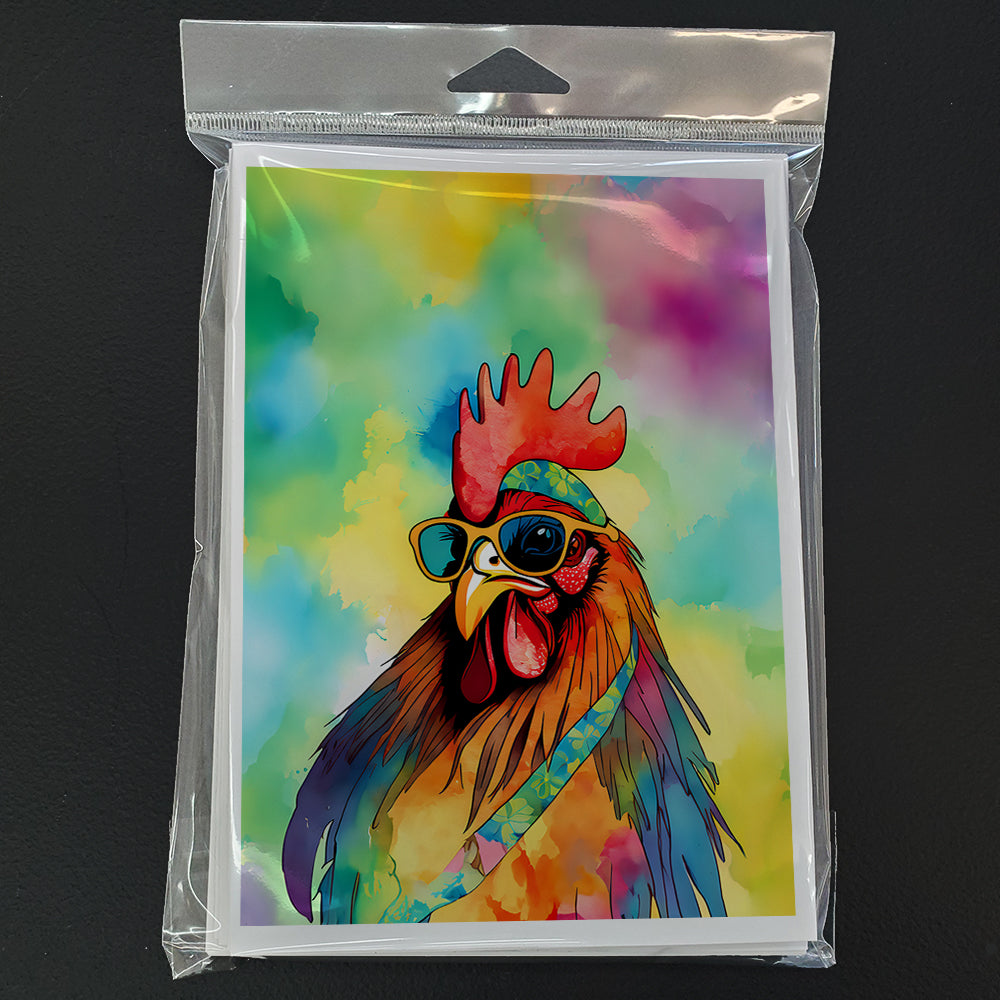 Hippie Animal Rooster Greeting Cards Pack of 8