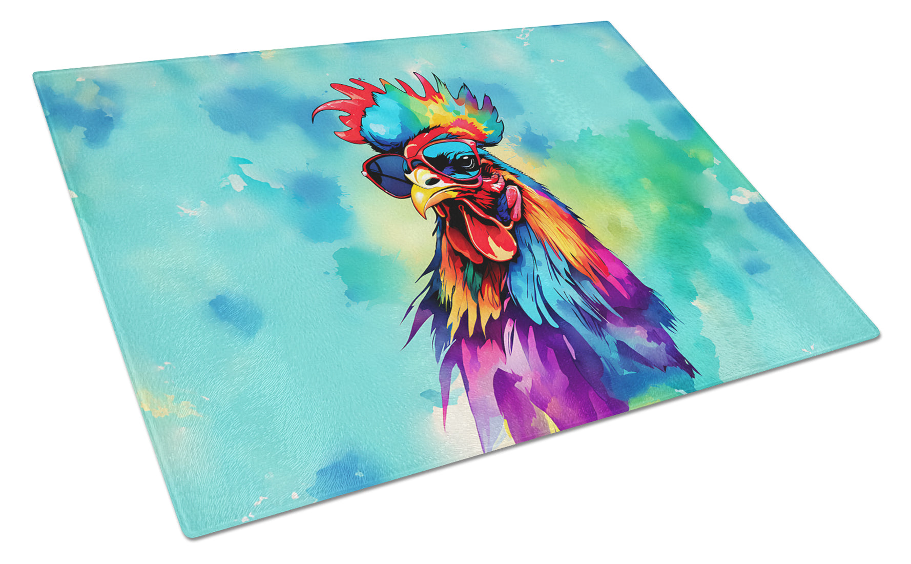 Buy this Hippie Animal Rooster Glass Cutting Board