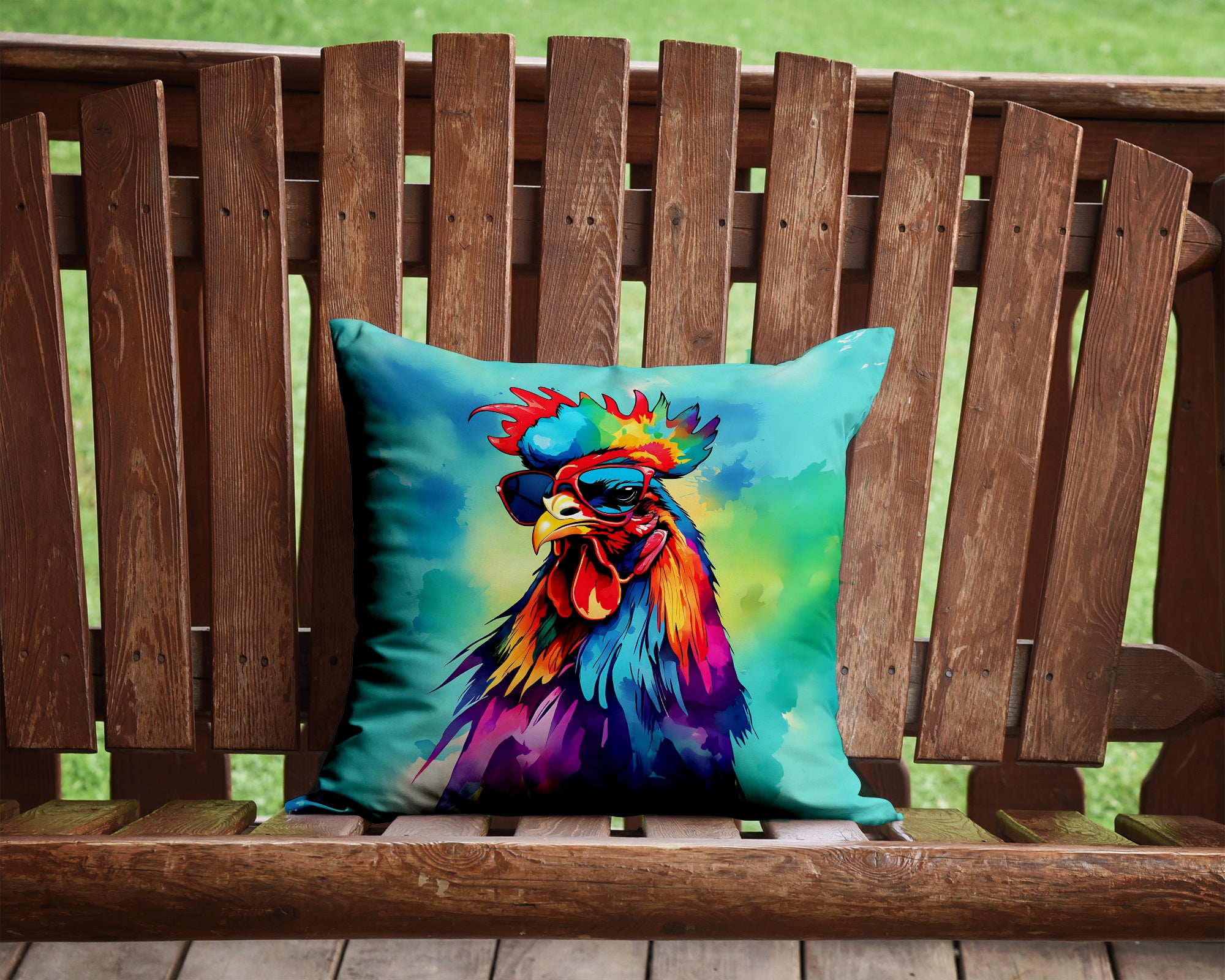 Buy this Hippie Animal Rooster Throw Pillow