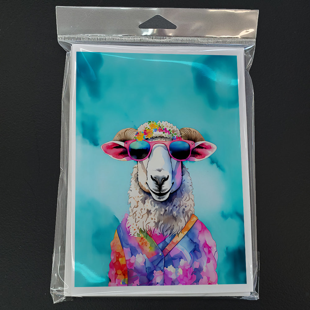 Hippie Animal Sheep Greeting Cards Pack of 8