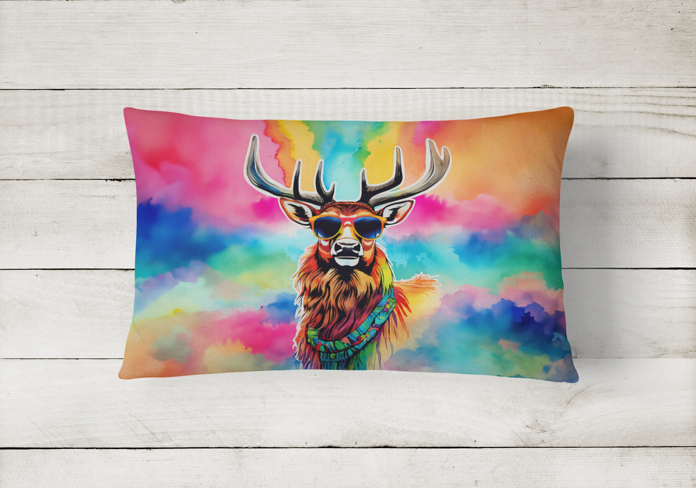 Buy this Hippie Animal Stag Deer Throw Pillow