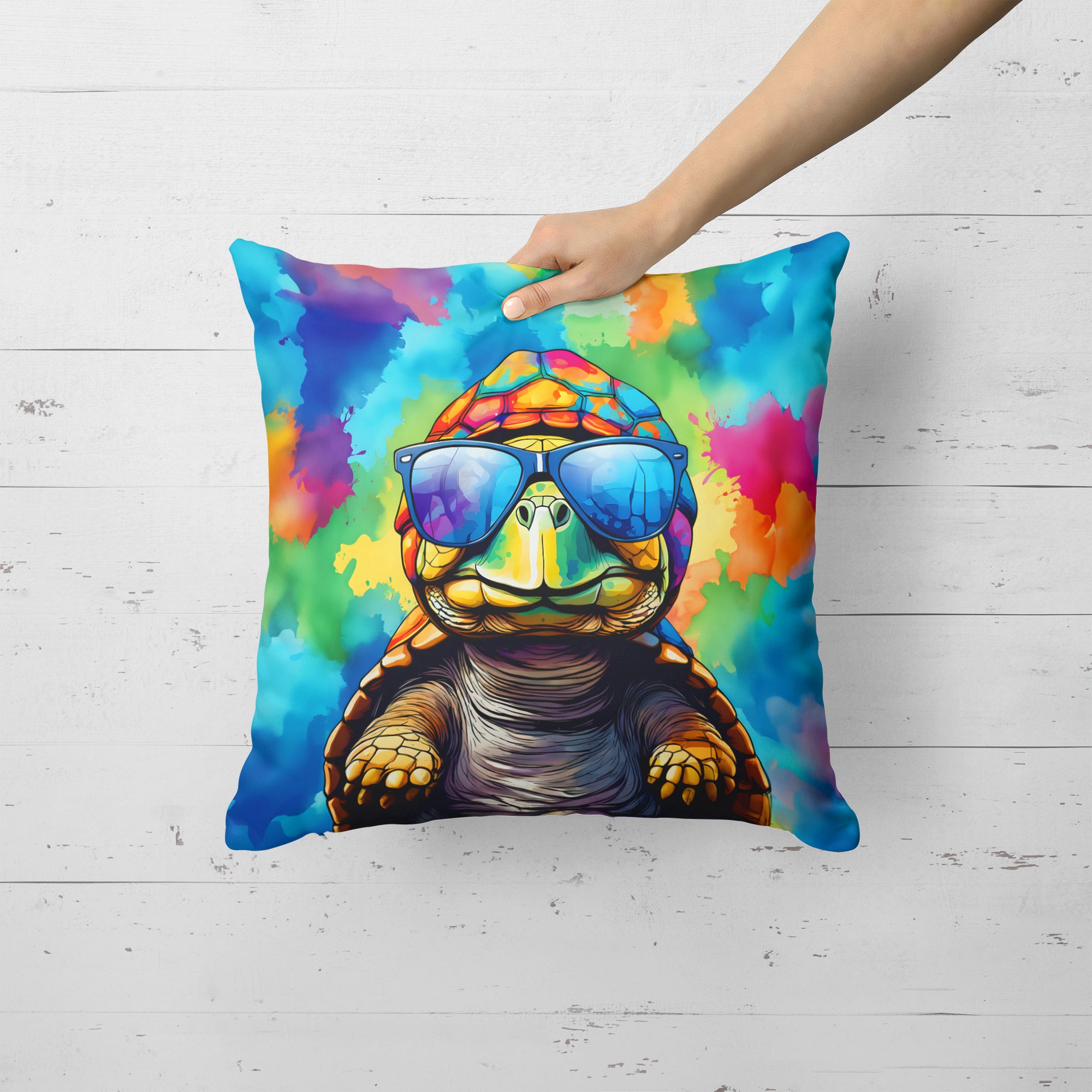 Buy this Hippie Animal Tortoise Turtle Throw Pillow