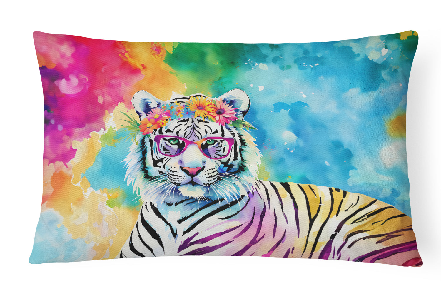 Buy this Hippie Animal White Tiger Throw Pillow