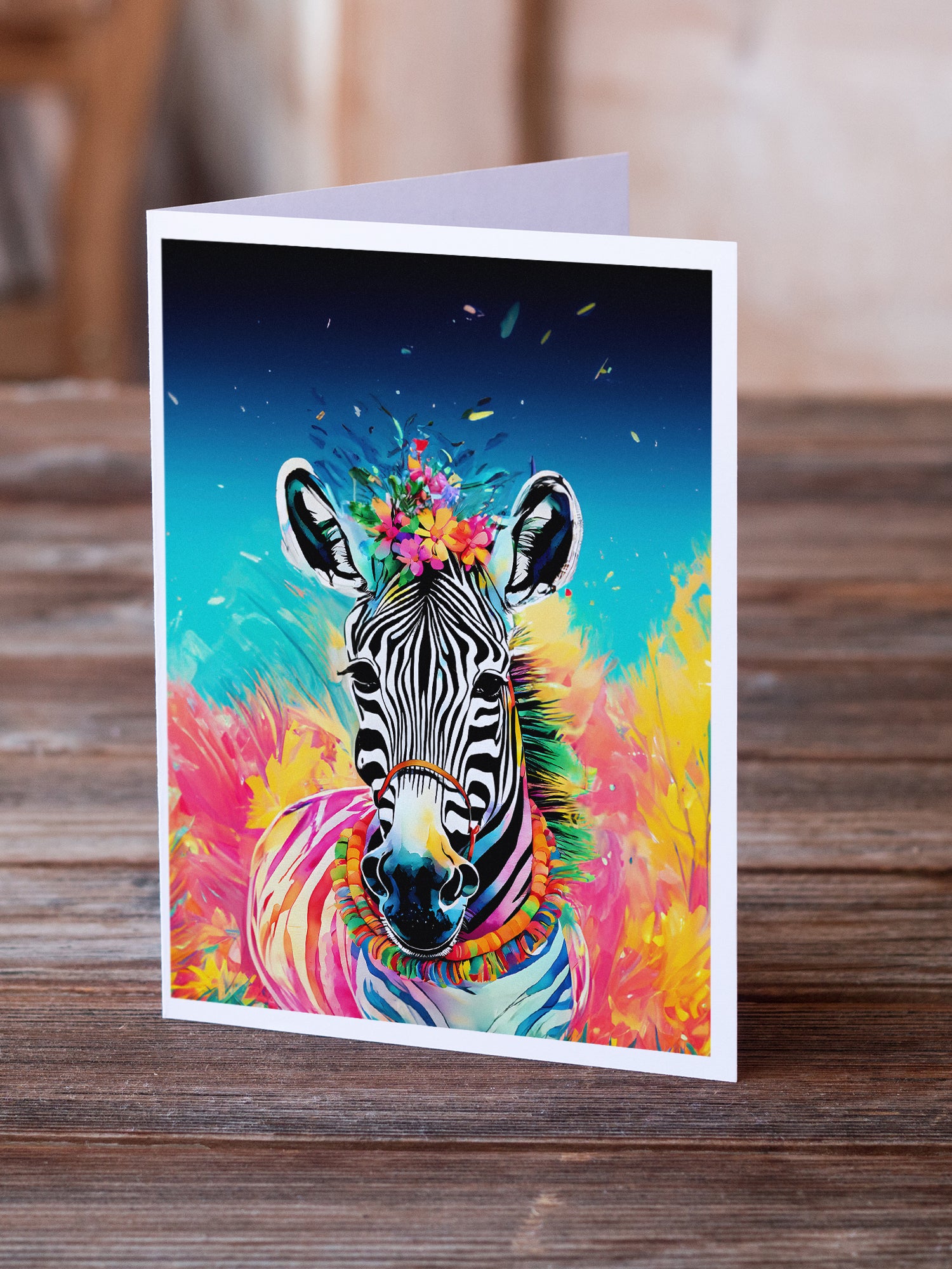 Buy this Hippie Animal Zebra Greeting Cards Pack of 8