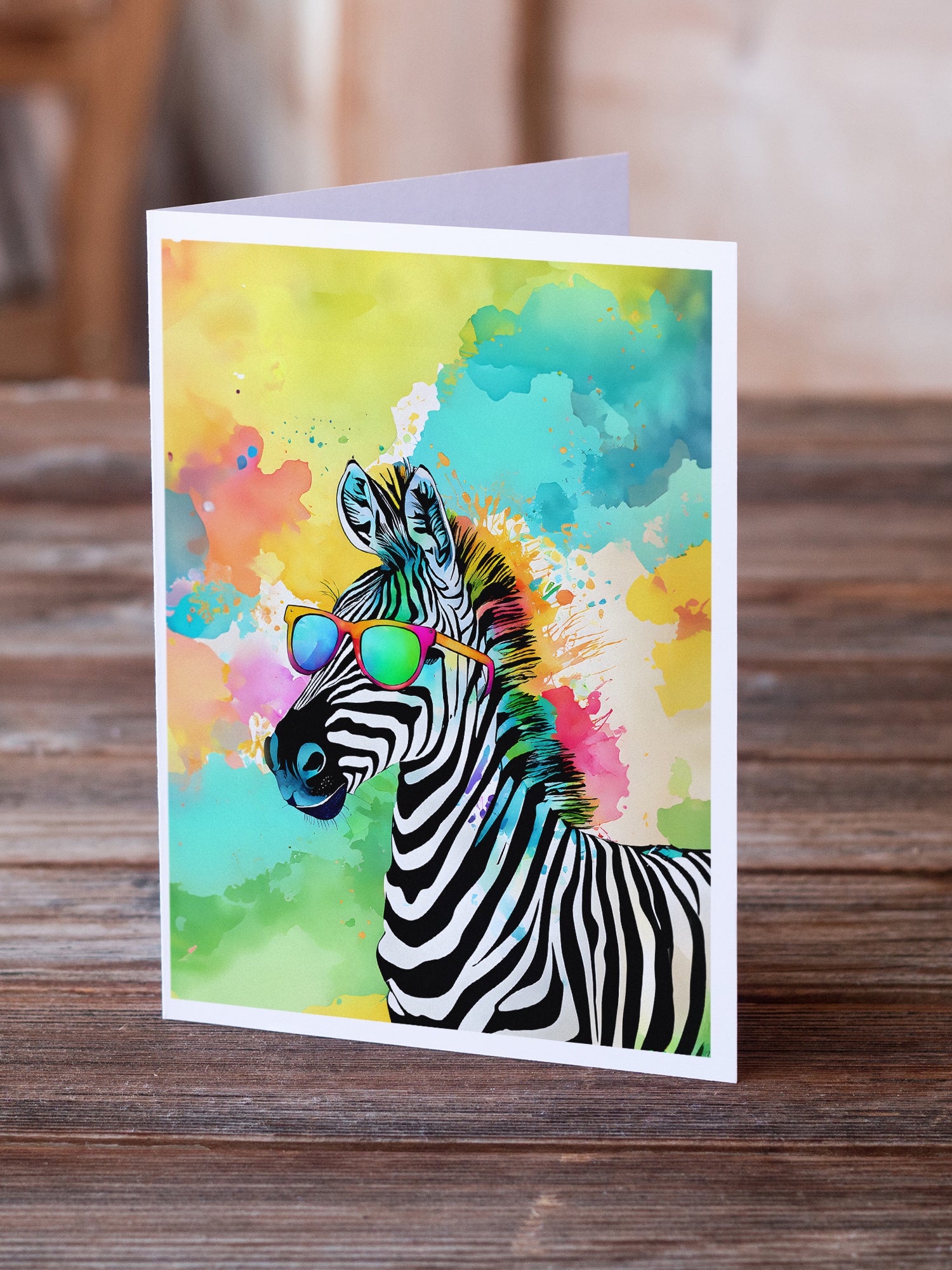 Buy this Hippie Animal Zebra Greeting Cards Pack of 8