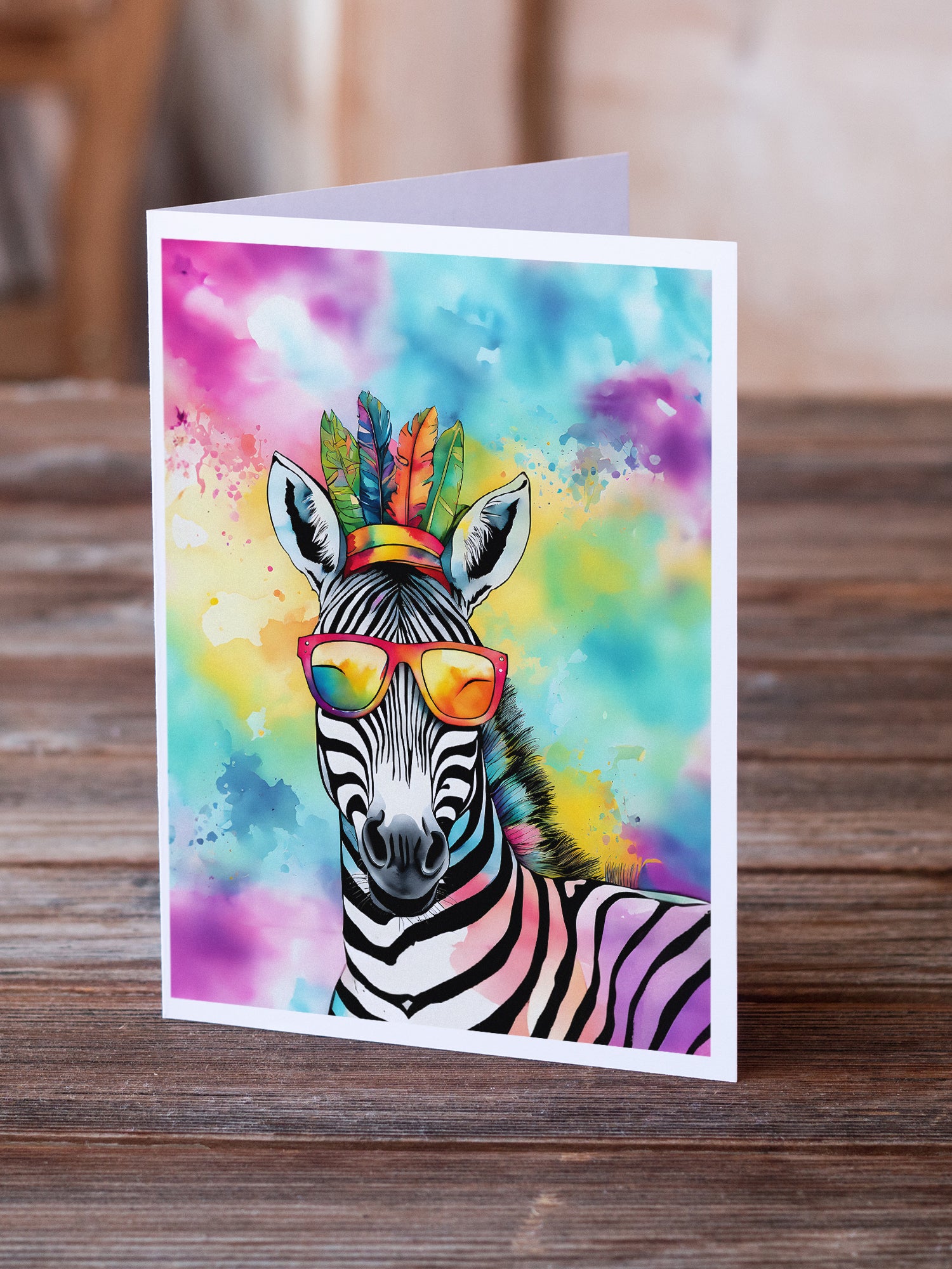 Buy this Hippie Animal Zebra Greeting Cards Pack of 8