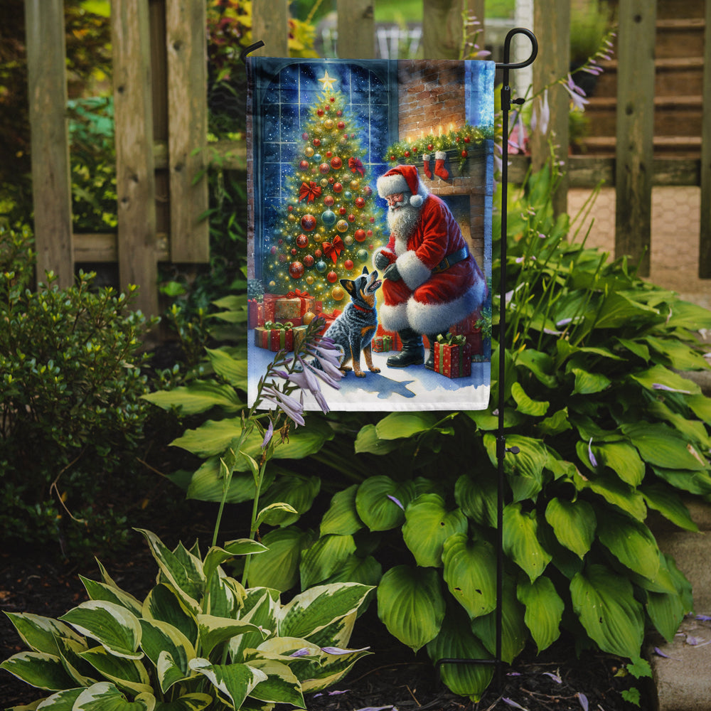 Buy this Australian Cattle Dog and Santa Claus Garden Flag