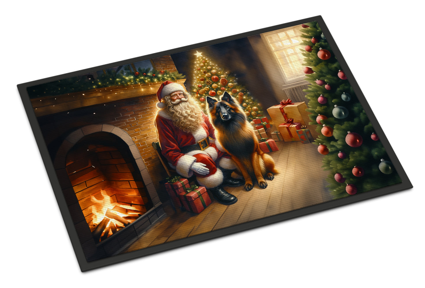 Buy this Belgian Tervuren and Santa Claus Doormat