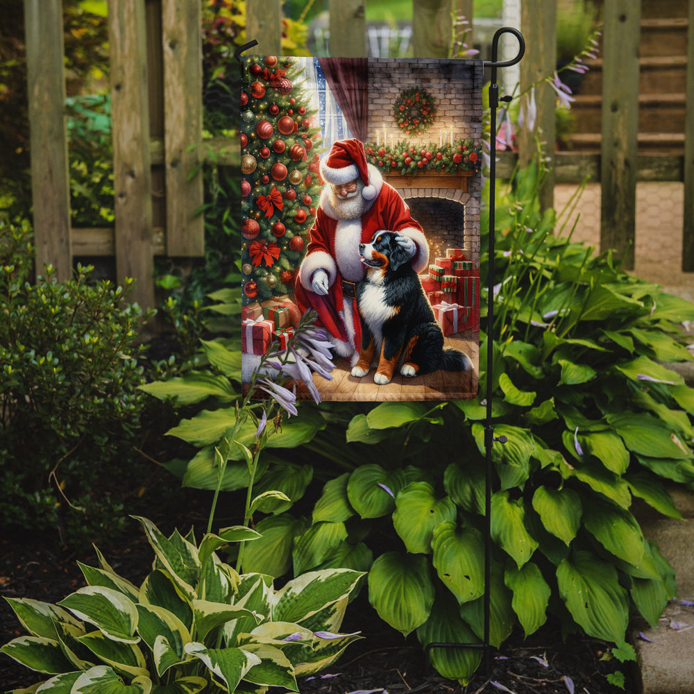 Buy this Bernese Mountain Dog and Santa Claus Garden Flag