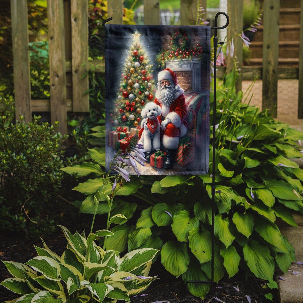 Buy this Bichon Frise and Santa Claus Garden Flag