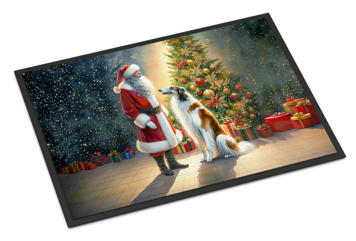 Buy this Borzoi and Santa Claus Doormat