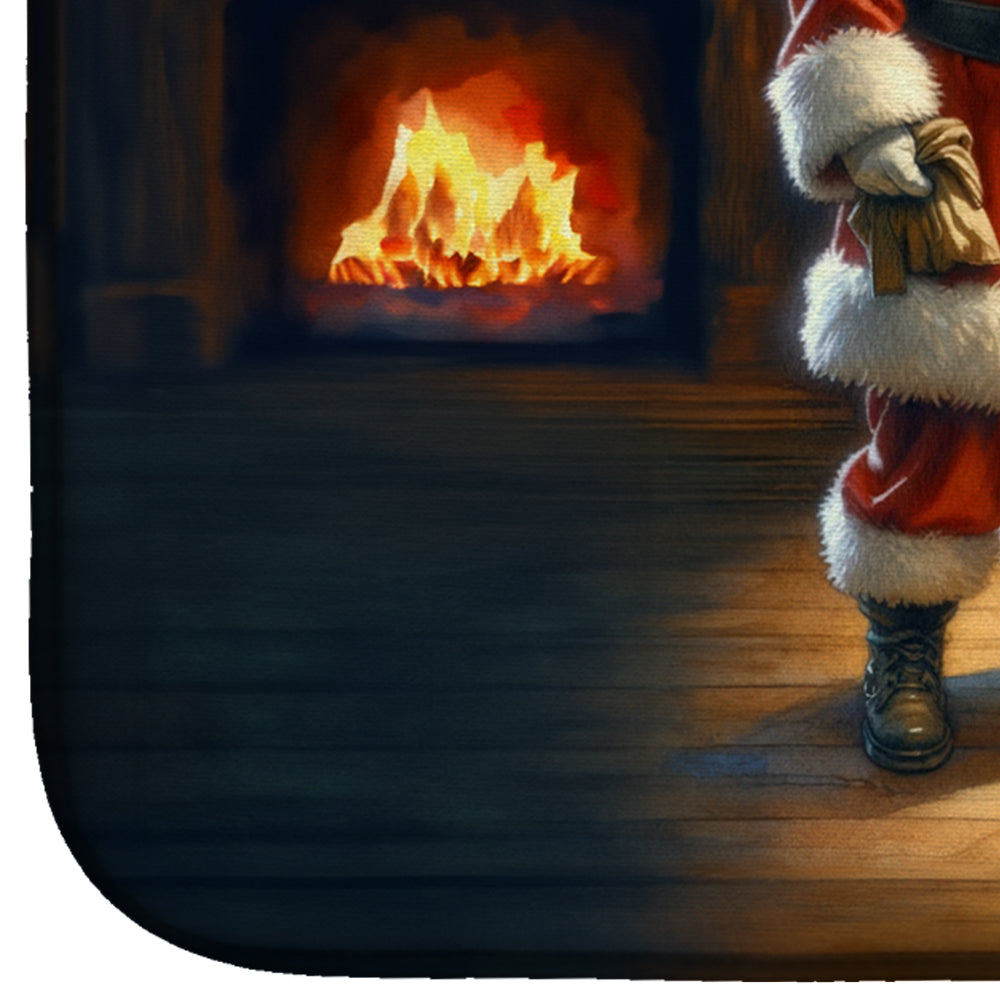 Boxer and Santa Claus Dish Drying Mat