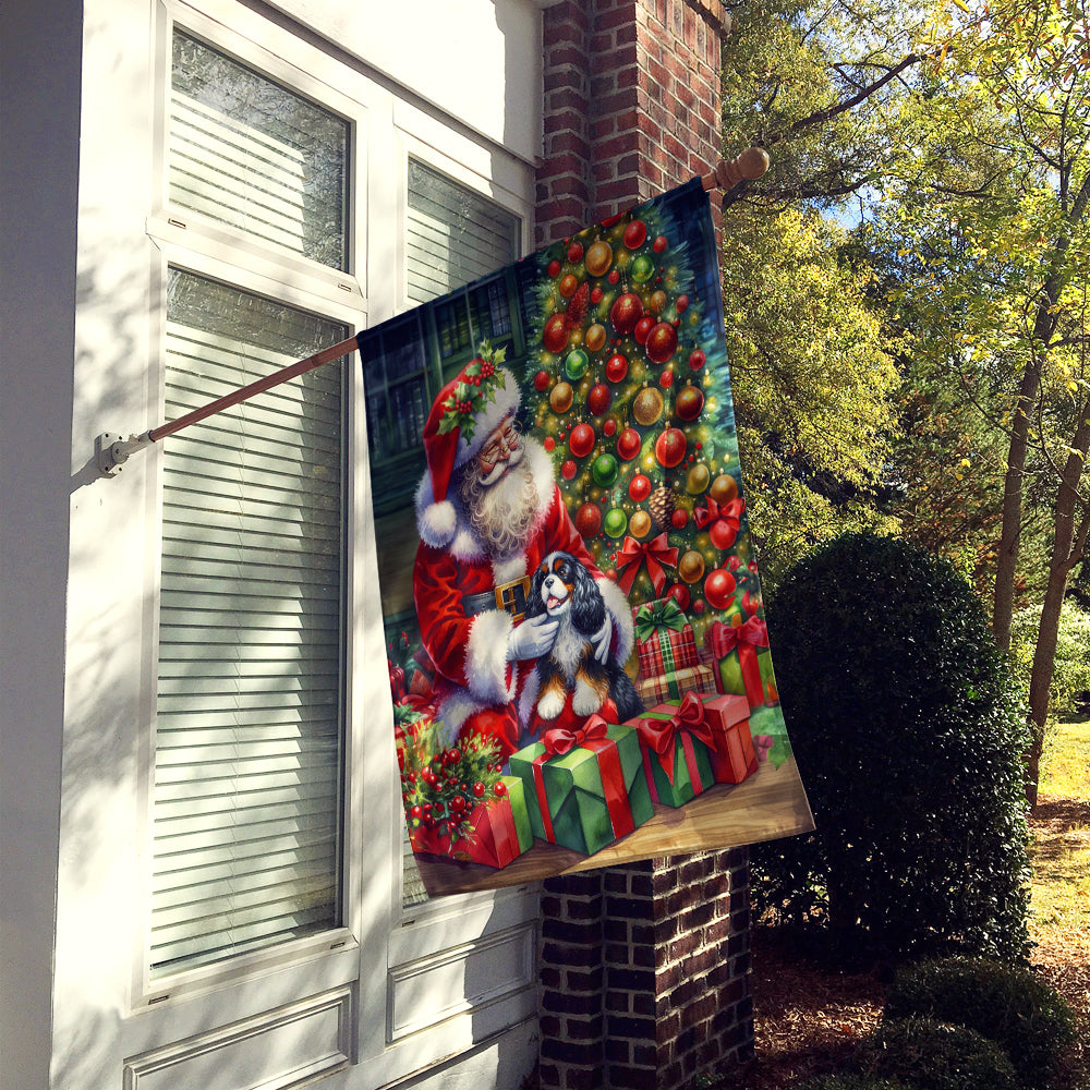 Buy this Cavalier Spaniel and Santa Claus House Flag