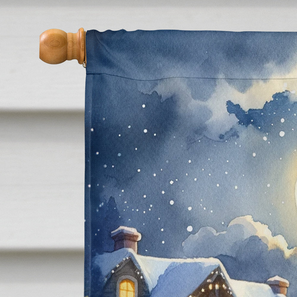 Chow Chow and Santa Claus House Flag