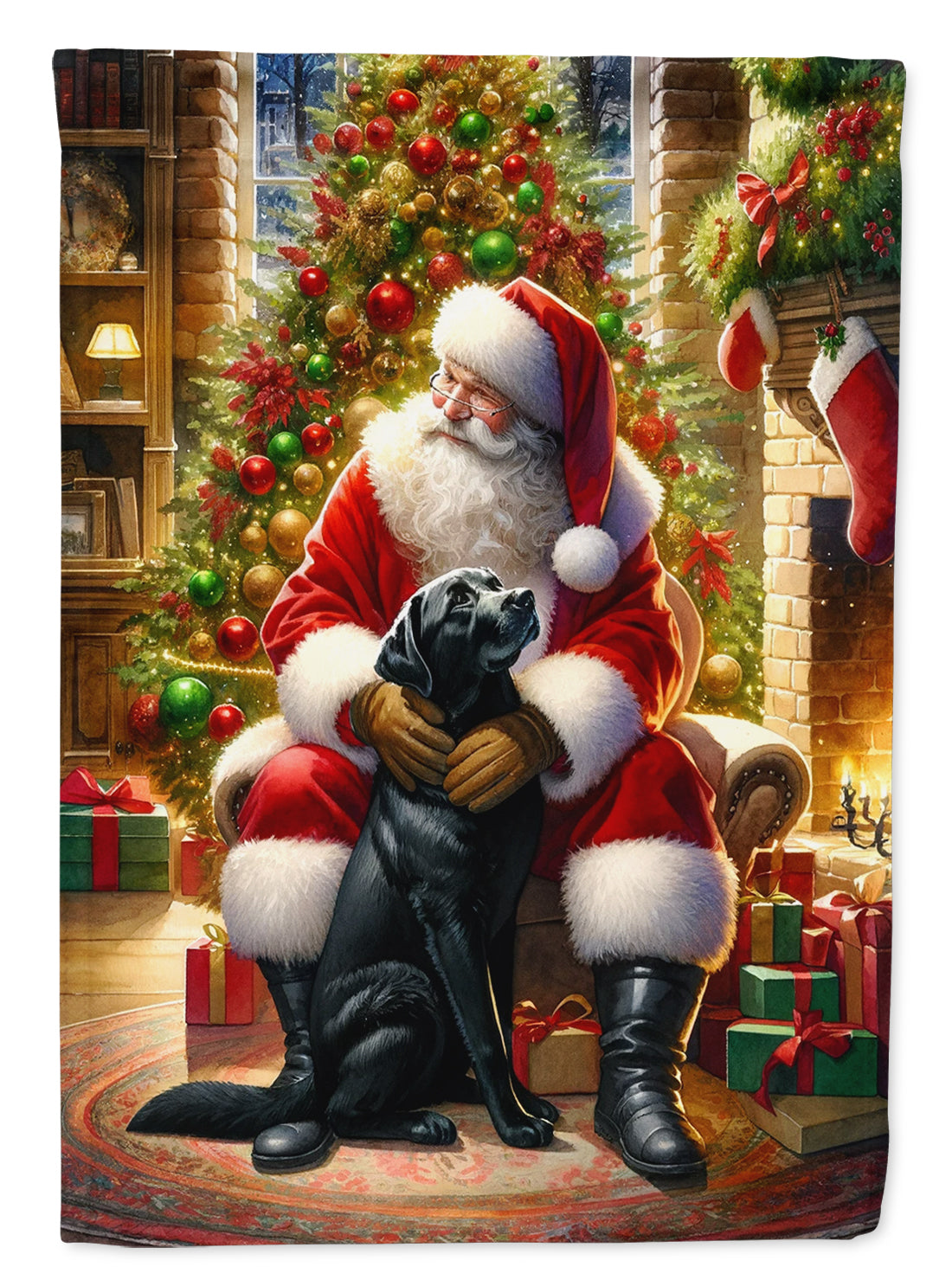 Buy this Labrador Retriever and Santa Claus Garden Flag