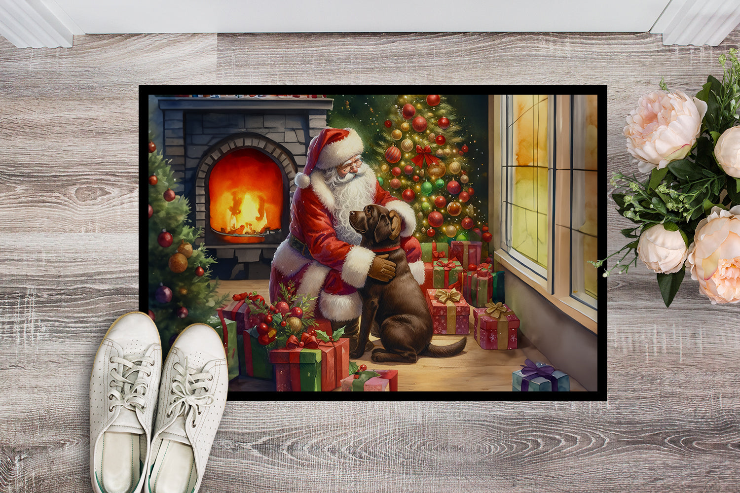 Buy this Labrador Retriever and Santa Claus Doormat