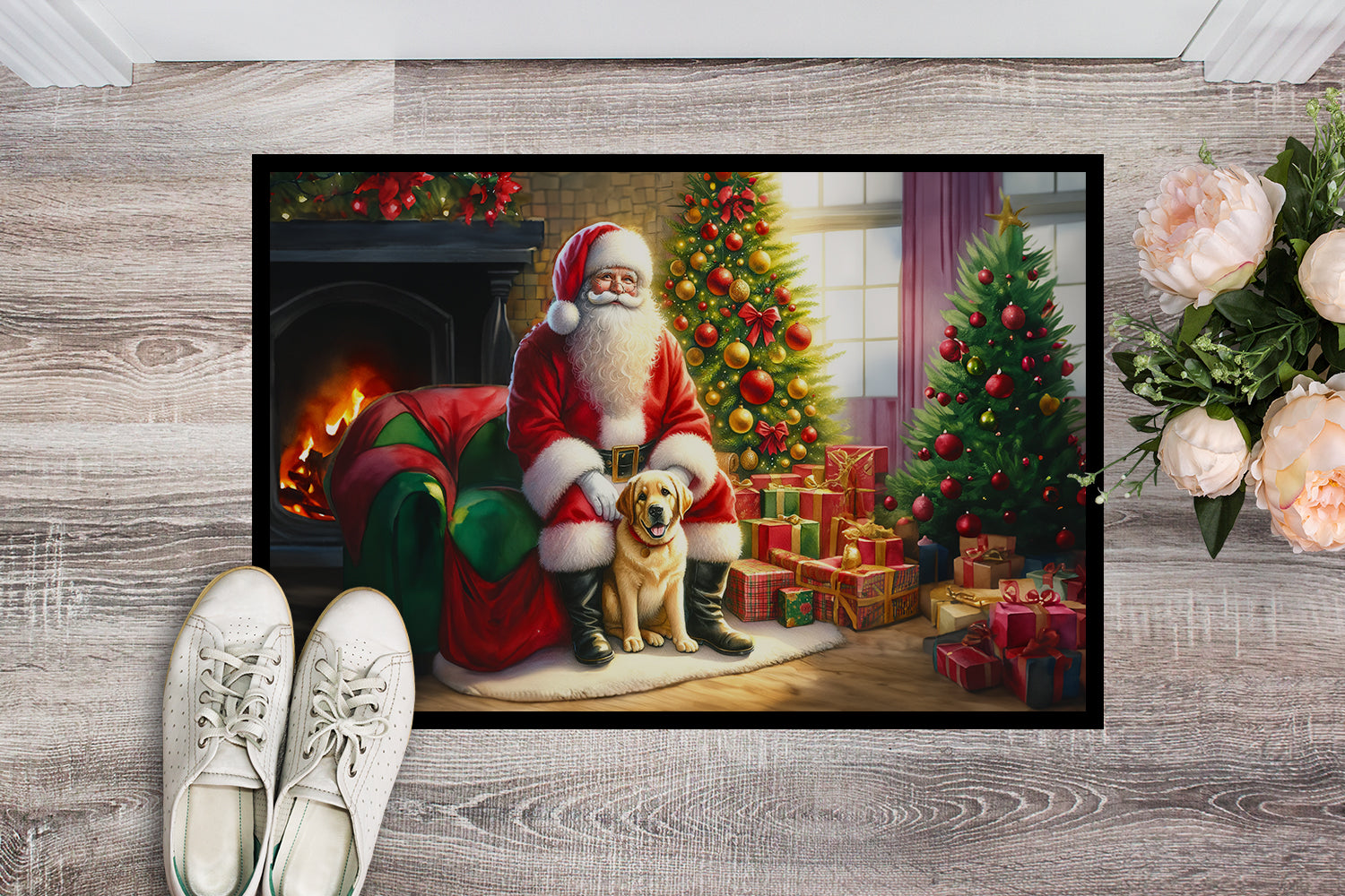 Buy this Labrador Retriever and Santa Claus Doormat