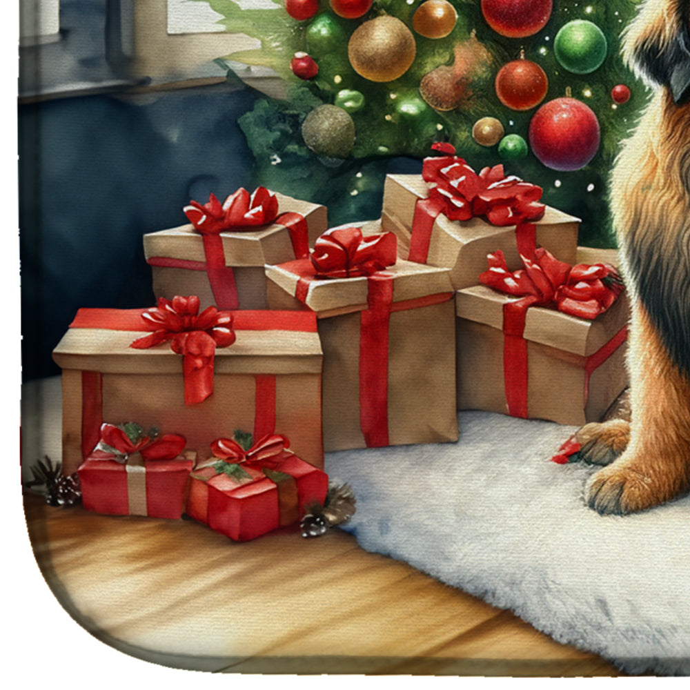 Leonberger and Santa Claus Dish Drying Mat