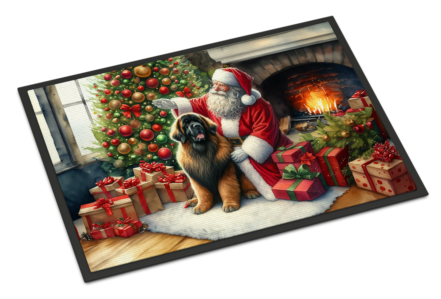 Buy this Leonberger and Santa Claus Doormat