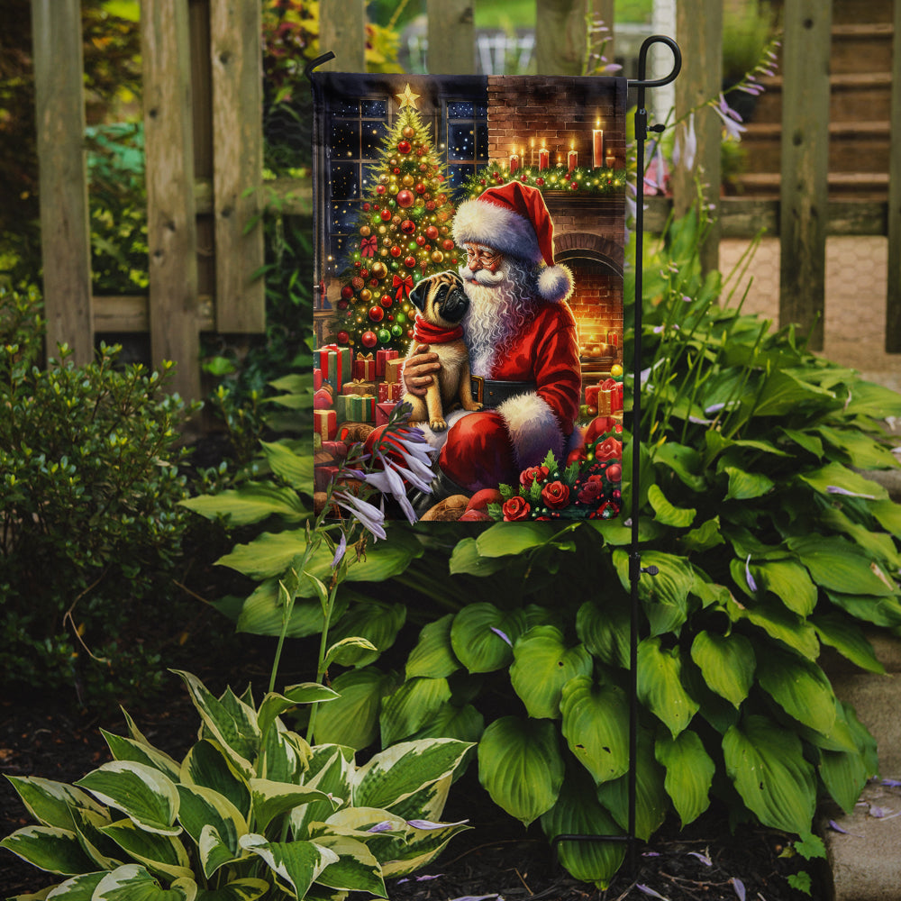 Buy this Fawn Pug and Santa Claus Garden Flag