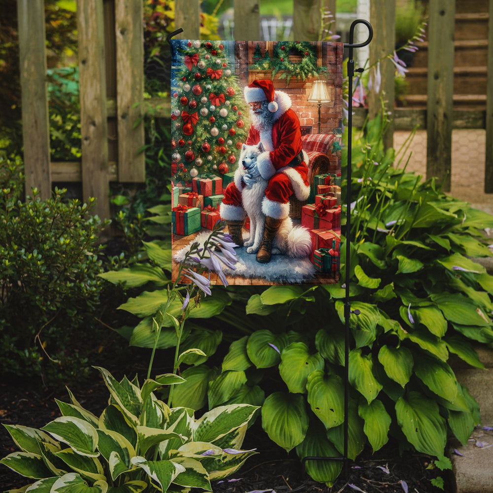 Buy this Samoyed and Santa Claus Garden Flag