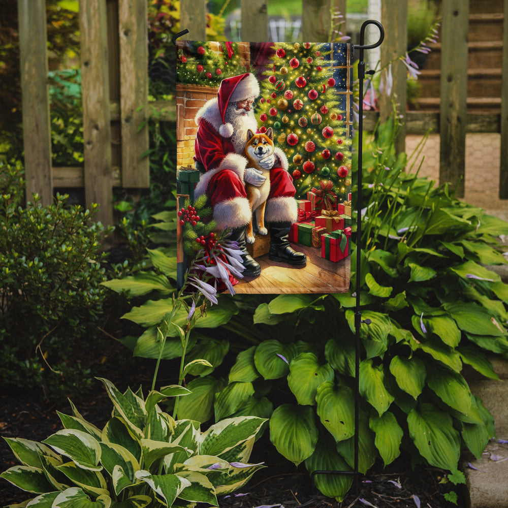 Buy this Shiba Inu and Santa Claus Garden Flag