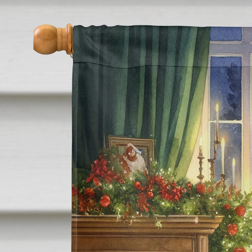 Weimaraner and Santa Claus House Flag