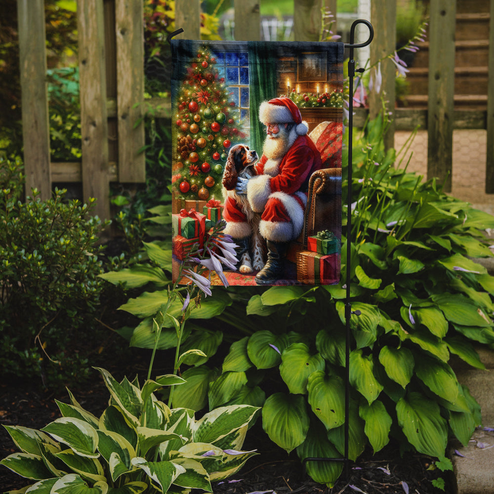 Buy this Welsh Springer Spaniel and Santa Claus Garden Flag