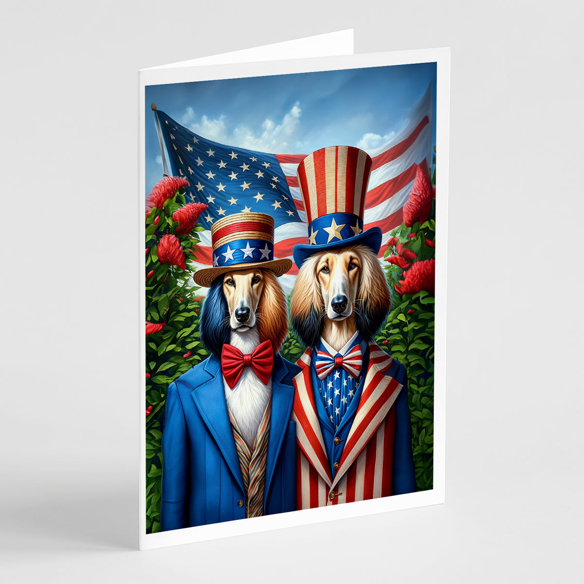 Buy this All American Afghan Hound Greeting Cards Pack of 8